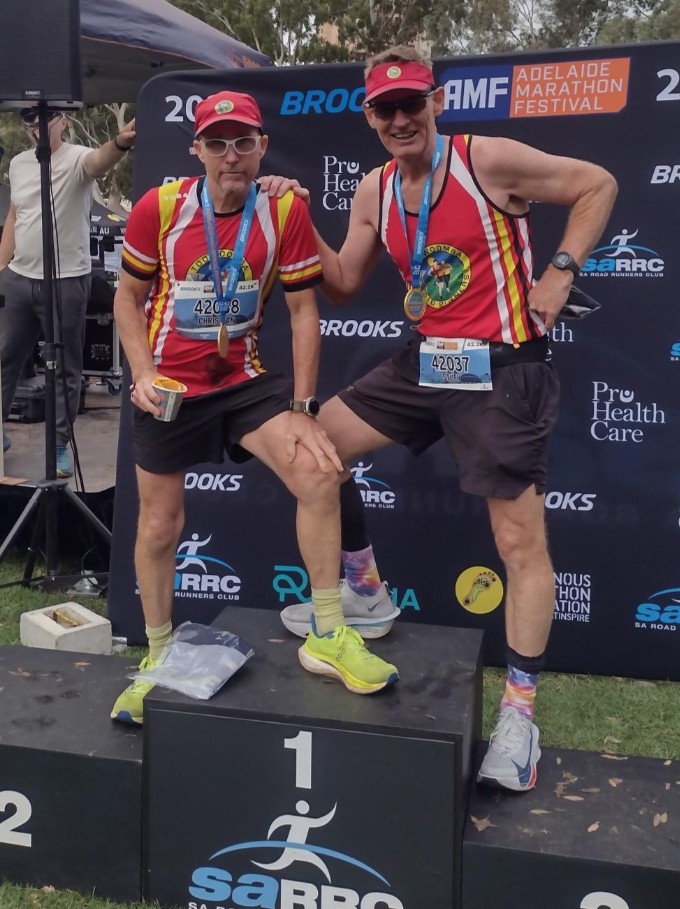 Christian L and I post race